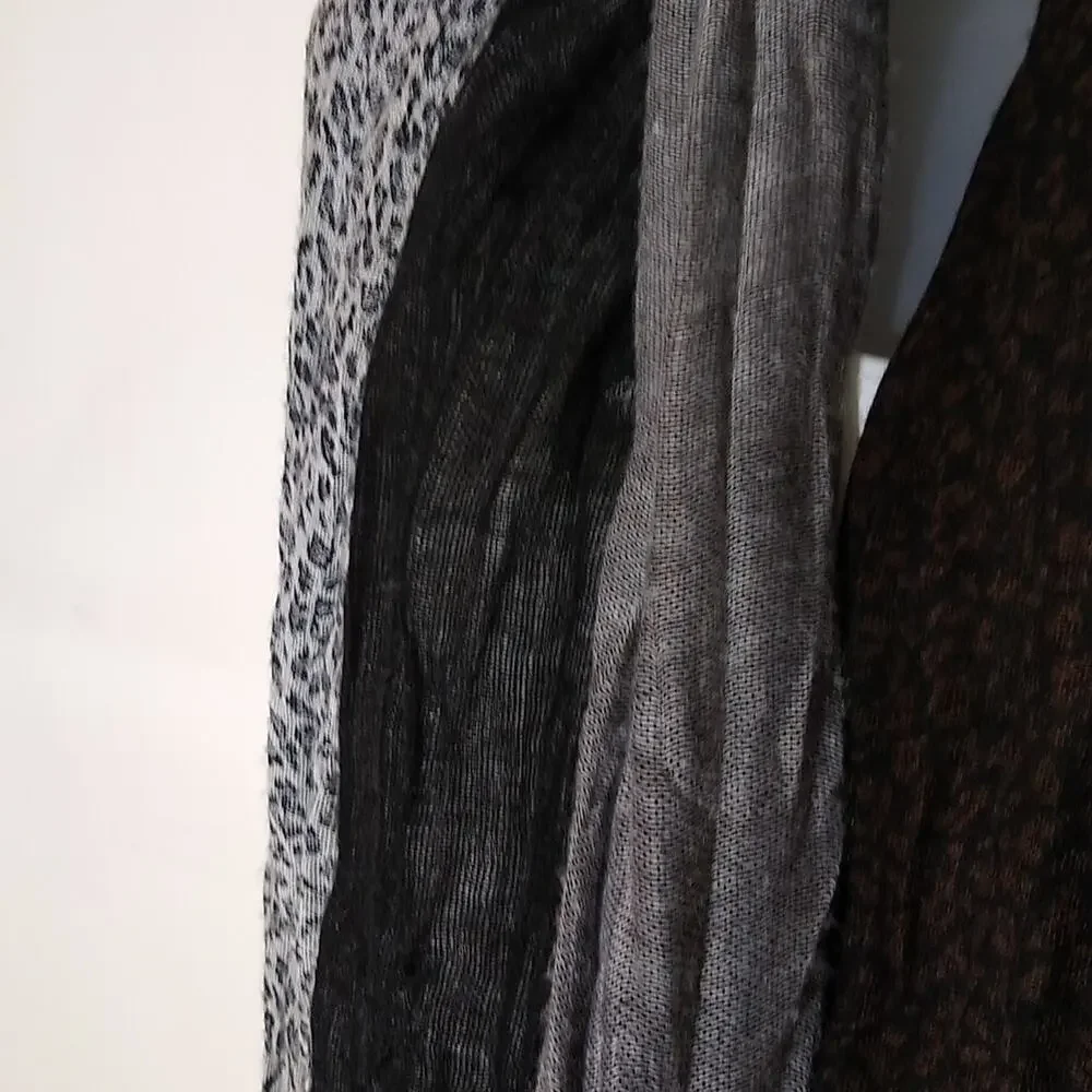 Women's Designer quilt like wrap 72X22 with fringe. Fun and Fabulous